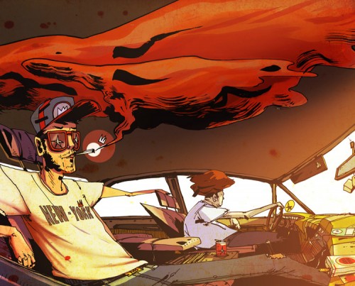 2 bro 1 car illustration dessin romain laforet