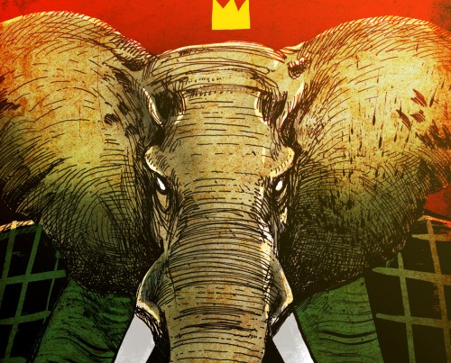 King Babar illustration romain laforet