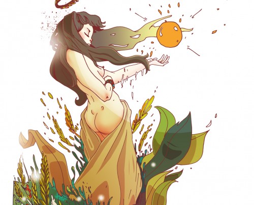 l'origine du printemps illustration Romain Laforet
