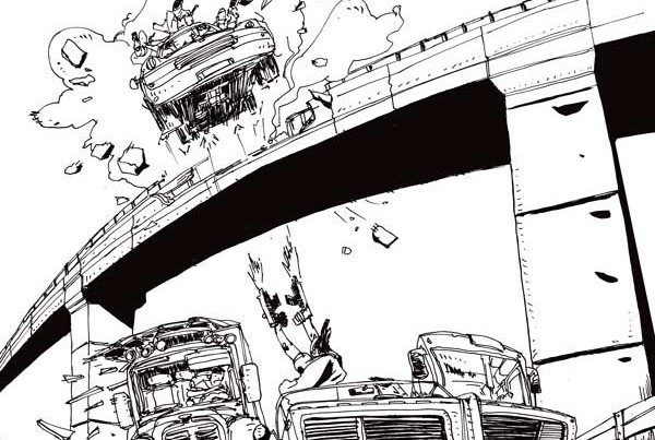 Car Chase Ink - Romain Laforet