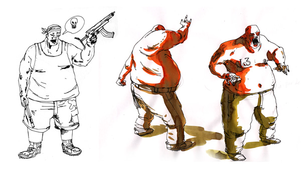 gangsta recherches dessin romain laforet