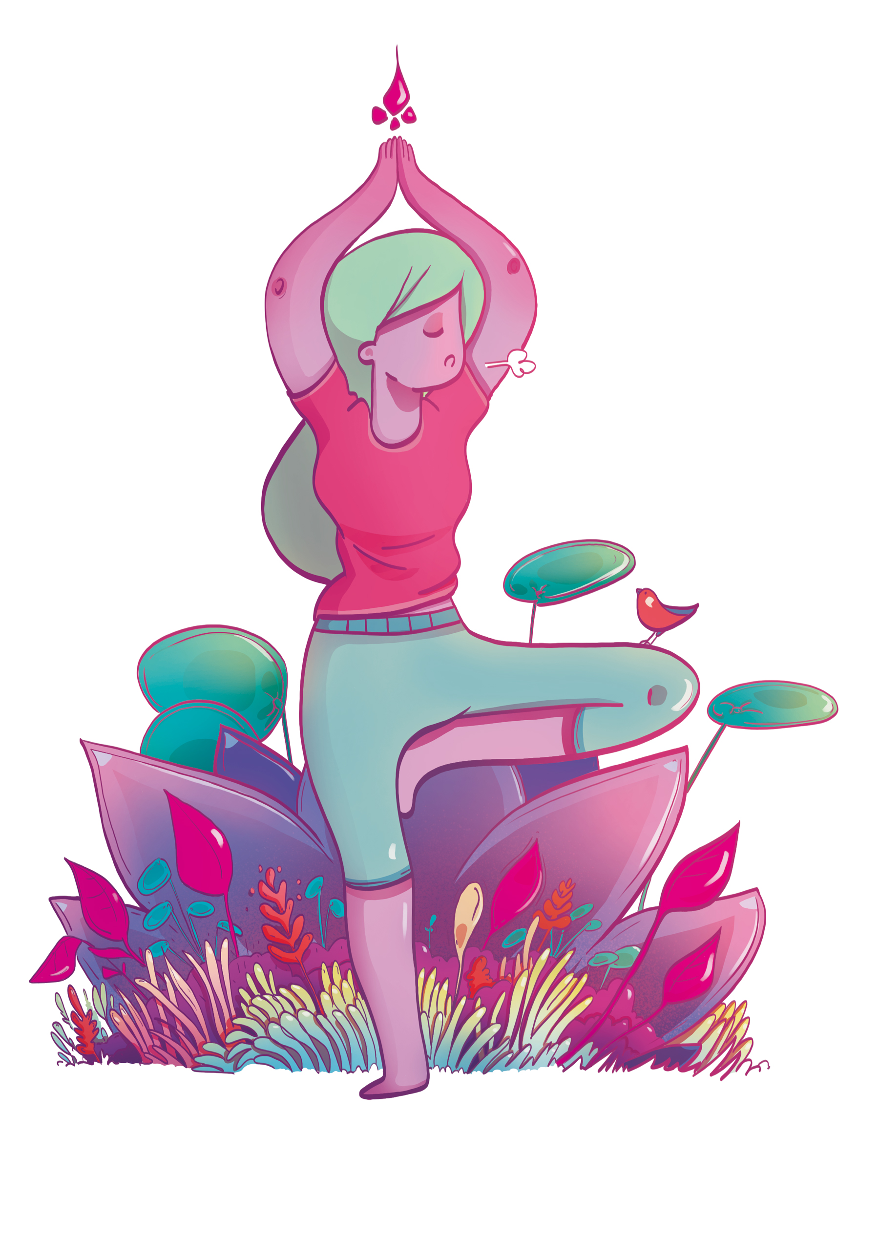yoga 1 - Illustration - Romain Laforet