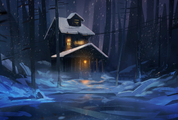 creepy cabin romain laforet concept art