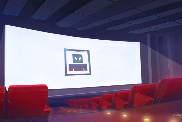 Movie theater concept background romain laforet